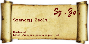 Szenczy Zsolt névjegykártya